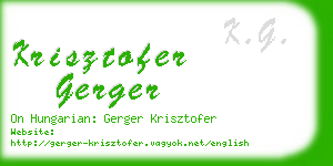 krisztofer gerger business card
